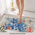 thumbnail image 3 of Blue Coral Coastal Door Mat&nbsp;Indoor Outdoor Entrance,Non Slip Small Rug for Kitchen Bathroom Entryway Rug,Summer Beach Vintage Nautical Starfish Washable Doormat Floor Mat 18x30 Inch, 3 of 8
