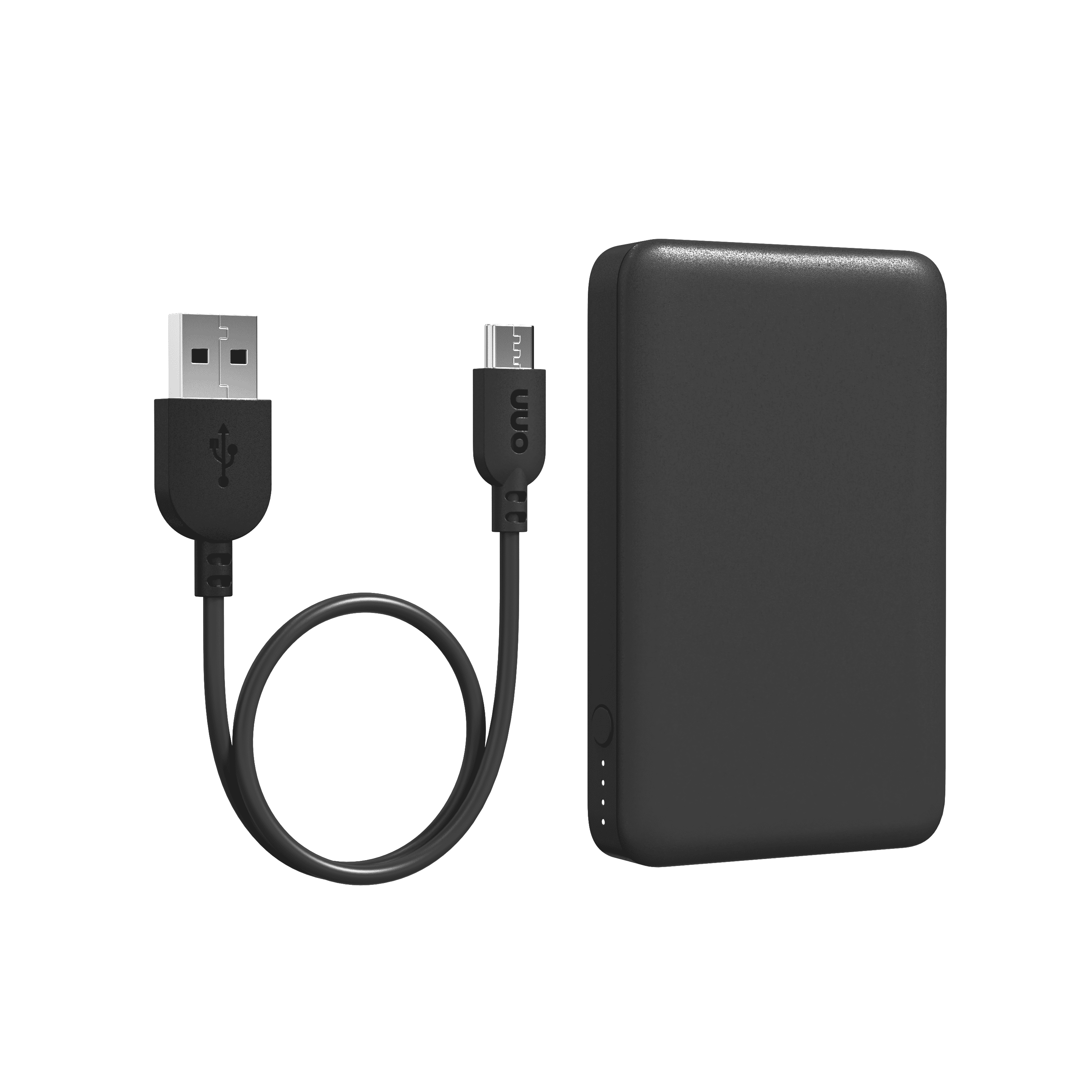 onn 5000mAh Portable Power Bank with USB-C and USB-A ports, Compact Size, LED Indicator Lights, Black - Compatible with iPhone, iPad, AirPods, Samsung Galaxy, Note, Pixel & More