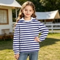 thumbnail image 4 of Gfyviroh Boys Girls Striped Hoodies Casual Stylish Long Sleeve Lightweight Sweatshirt 3-14 Years Kids Hooded Pullover Sweatshirts with Pocket, 4 of 8