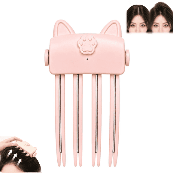 Wireless Heated Volumizing Root Lift Clip (Pink) | Heated Root Volumizer Clip, Portable Travel Styling Booster Tool for Flat Fine Hair