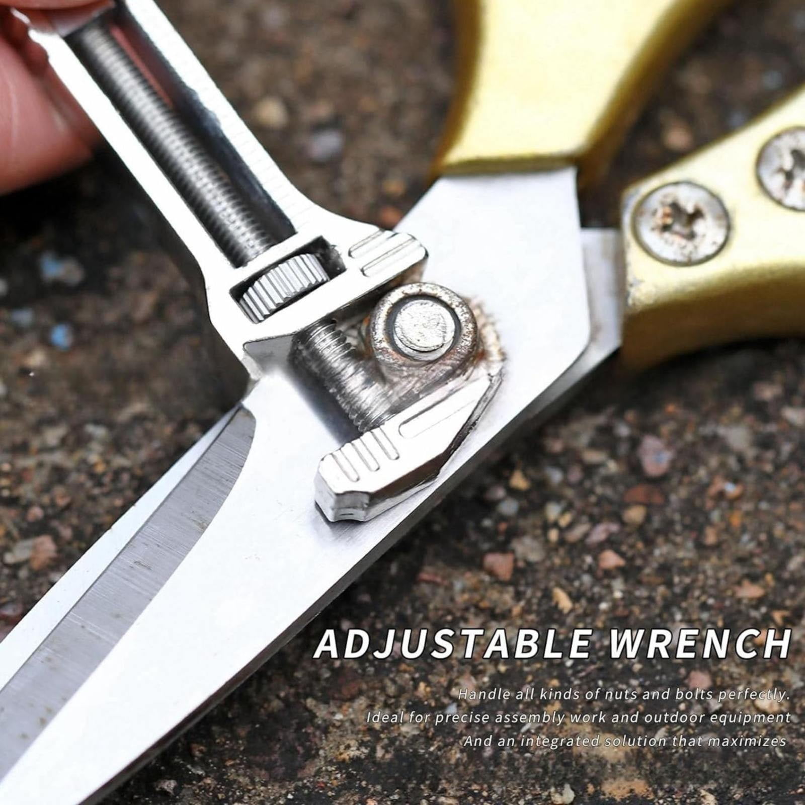 XIEULQP 6 Pack Compact Titanium Multi-tool, Pocket Multitool Mini Wrench, Bottle Opener Keychain, Mini Alloy Multi-tool for Everyday Prep, Repairing, Backpacking, Camping, and Hiking