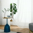 thumbnail image 6 of HomeLife Window Screen for Living Room Curtains 1 Pair White Triangle Print Window Curtain Tulle Bedroom Curtain Divider Drape Home Decor, 6 of 9