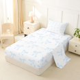 thumbnail image 2 of Erosebridal Girls Bowknot Gifts Twin Sheet Sets For Bowtie Lover,Blue Coquette Bowtie Bedding For Kids 3-Piece, 2 of 6