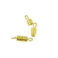 thumbnail image 1 of 50 Piezas Al Por Mayor en Tono Dorado Barril de Latón Cierres de Tornillo Giratorio Collar Cierre de Gancho Joyería de Soledad Clases de joyería, 1 of 6