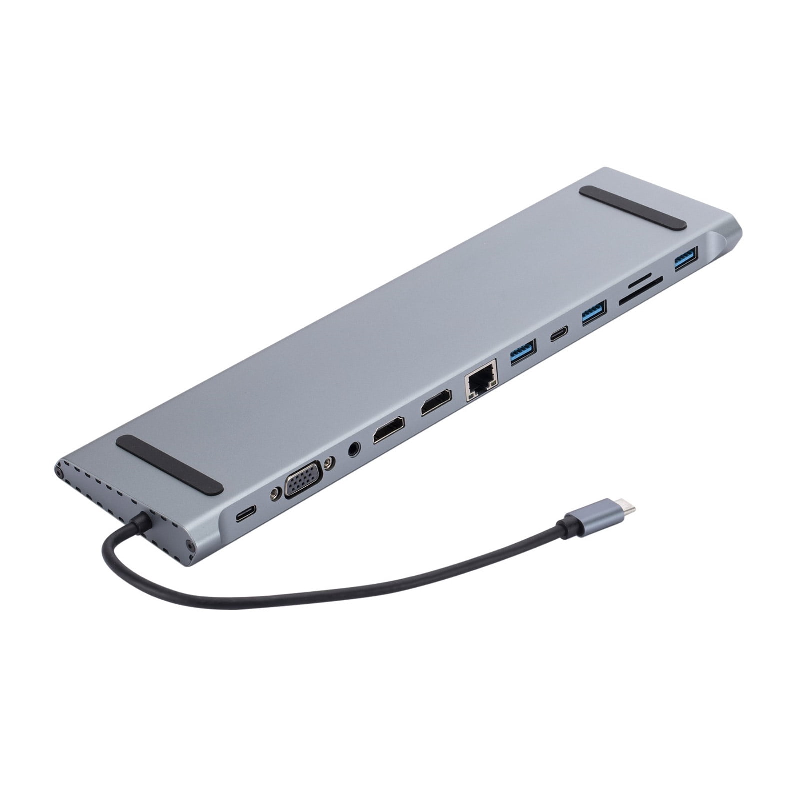 USB C Adapter For Laptop, Type C Dongle With 4K Port, Card Reader Slot, Data Port, 100W Charging, 2xUSB3.0 Port