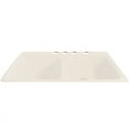 thumbnail image 5 of Miseno MCI45-4TM-22 33" Double Basin Drop In Cast Iron Kitchen Sink; Biscuit, 5 of 5