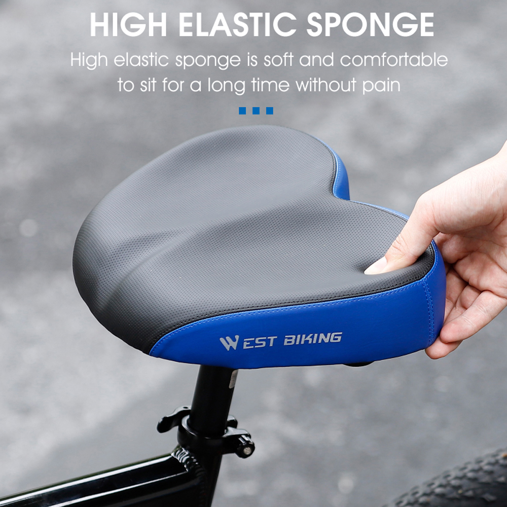 WEST BIKING Ergonomic Replacement Saddle Soft Widen Thicken Road Bike Cushion Long Distance Riding Comfortable Shockproof Cycling Seats - image 3 of 7