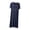 Dark Blue, variant on Women's Long Loose Modal Cotton Polyester Short Sleeve Nightgown Casual Sleepwear Dress, Loose Fit Plus Size M - XL