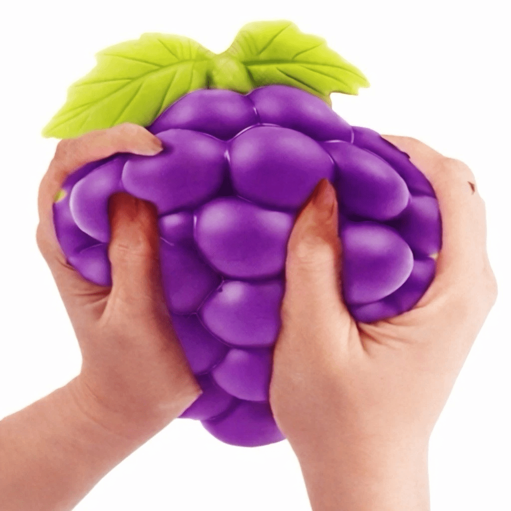 Scented Grapes Jumbo Viral Squishy 6" Purple Grape Slow Rebound Stress Relief Fidget Toy , Gaint Fruit-Shaped Sensory Toy for Kids Adults Party Favors