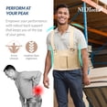 thumbnail image 4 of Cinturón de soporte lumbar ajustable NeoTech Care con tirantes, beige, talla L, 4 of 5