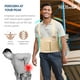 thumbnail image 4 of Cinturón de soporte lumbar ajustable NeoTech Care con tirantes, beige, talla M, 4 of 5