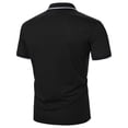 thumbnail image 4 of DDAPJ pyju Polos Shirts for Men Short Sleeve Button Collar Shirts Color Block Striped T Shirt Performance Moisture Wicking Golf Shirt Black M, 4 of 9