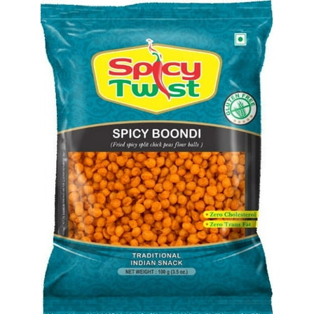 Spicy Twist -Indian Snack- Spicy Boondi (3.5 oz.) - 1 Pack