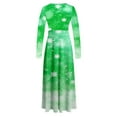 thumbnail image 5 of hotojiny Fashion Dresses for Women Long Sleeve Christmas Printed Maxi Dress Crew Neck Casual Long Dress for Party, 5 of 5