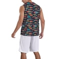 thumbnail image 2 of Honeii Colorful Fish print basktball shirt for men and women, Unisex basketball jersey for Theme party-Medium, 2 of 6