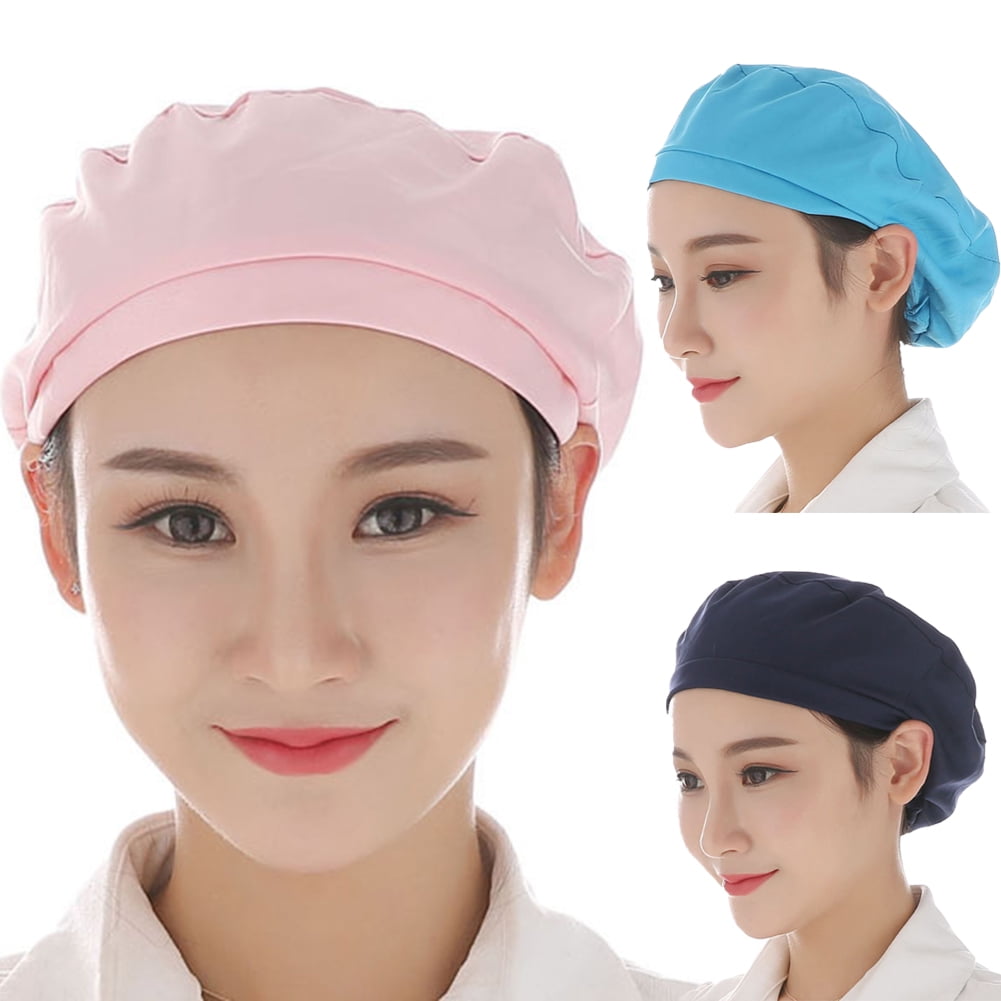 Cdar Women Chef Hat Catering Working Mesh Hat Breathable Kitchen Cap