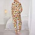 thumbnail image 6 of Wukai Hot Dog Burger Print Women's Pajama Set - Soft Long Sleeve Sleepwear for Comfort and Style-Large, 6 of 9