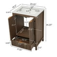 thumbnail image 3 of WGYPRIME 24" Bathroom Vanity with Sink, Modern Bathroom Vanity with 2 Door and Drawer, Single Sink Bathroom Vanity Combo with Large Storage Space Pine Legs & Soft Close Hinges, 3 of 19
