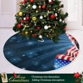 thumbnail image 6 of FMSHPON American Flag Xmas Christmas Tree Skirt Stand Mat for Holiday Party Decoration Indoor Outdoor 48 inches, 6 of 6