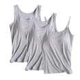 thumbnail image 3 of uublik Tank Top With Built In Bra for Women Gray Undershirt 3 Pack Fashion Casual Sleeveless Under Shirts, 3 of 3