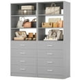 thumbnail image 5 of iSunirm 42.5'' Closet System with 8 Drawers, Walk-in Closet Organizers and Storage System with Shelves for Closet, Bedroom, Gray, 2 Packs, 5 of 7