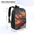 thumbnail image 2 of Uemuo Dynamic Fire Bird Art Printed Durable 17-inch Student Backpack - Lightweight, Waterproof, Adjustable Straps, Ideal for School, Work, Travel, 2 of 5
