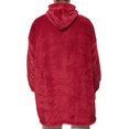 thumbnail image 2 of Blanket Hoodie Wearable Oversized Blanket Hooded Sweatshirt Winter Warm Plush Top with Front Pocket, 2 of 2