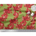 thumbnail image 2 of Soimoi Cotton Cambric Fabric Raspberry,Strawberry & Cherry Fruits Print Fabric by The Yard 56 Inch Wide, 2 of 3