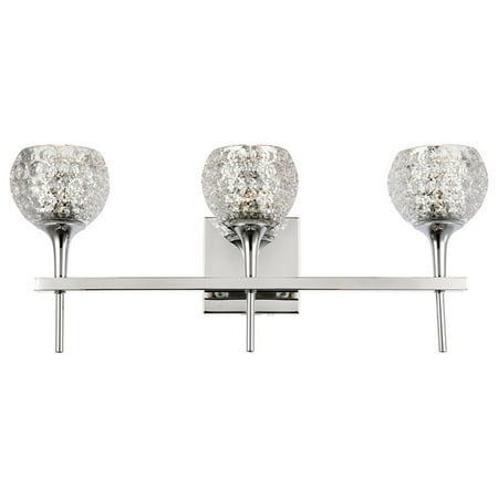 

Woodbridge Lighting Bristol 3Lt Glass LED Bath Light in Chrome/Mercury Crystal