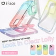 thumbnail image 2 of iFace Look In Lolly (Apple iPhone 14 Pro) Shockproof Transparent Gradient Color Hard Phone Case for Girls Women Adults - Forest Apricot, 2 of 7