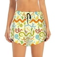 thumbnail image 2 of Vsdgher Cartoon Snake8 Print Women's Running Double Layer Shorts High Waisted with Pockets Elastic Yoga Workout Athletic Gym Sports, 2 of 8
