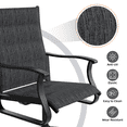 thumbnail image 6 of UDPATIO Low Back Swivel Patio Chairs Set of 4, Padded Outdoor Textilene Dining Chairs, All Weather Metal Outside Chair for Lawn Garden Deck, Dark Grey, 6 of 8
