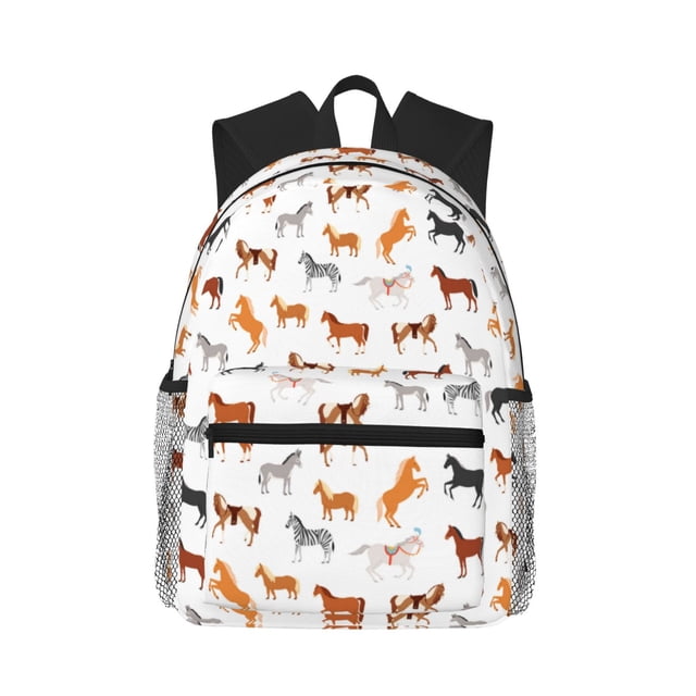 Fotbe Horses Mochila Ligera Casual para Laptop para Hombres y Mujeres, Mochila Impermeable de Uso Diario, Mochila para Universidad