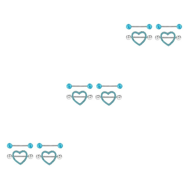 Minnieouse 4 piezas anillos para pezones cuerpos de acero inoxidable adorno para accesorio de joyería mujer decoración de pecho para Type1 NO1
