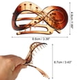 thumbnail image 2 of Unique Bargains 2pcs Plastic Hair Claws Hair Clips Hair Barrettes for Women Amber 3.39''x1.89''x0.91'', 2 of 7