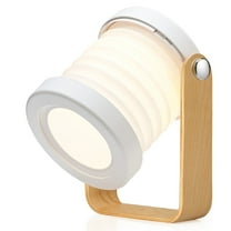 Wooden Handle Portable Lantern Light, Foldable Design Perfect for Camping