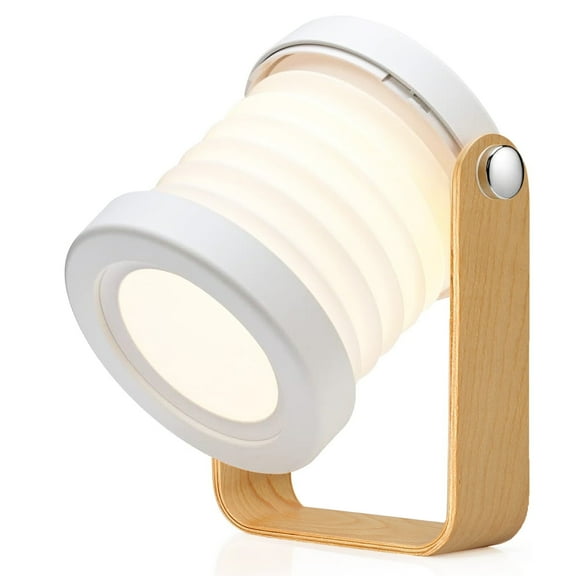 Wooden Handle Portable Lantern Light, Foldable Design Perfect for Camping