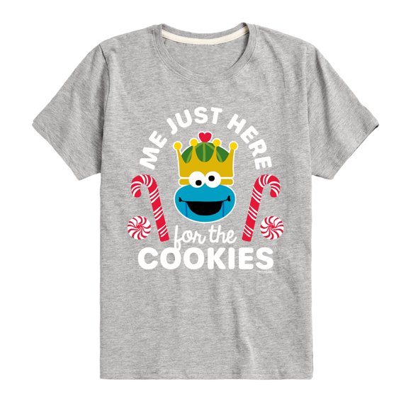 Sesame Street - Just Here for the Cookies - Toddler & Youth Short Sleeve Graphic T-Shirt