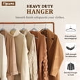 thumbnail image 3 of Premium Velvet Hangers 30 Pack, Heavy Duty Study Gray Hangers for Coats, Pants & Dress Clothes - Non Slip Clothes Hanger Set - Space Saving Felt Hangers for Clothing, 3 of 6