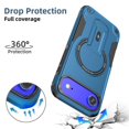 thumbnail image 4 of Magnetic Case for iPhone Air 6.5" Compatible with MagSafe, Invisible Kickstand, Rugged Shockproof Phone Cover,Blue,For iPhone Air, 4 of 7