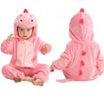 thumbnail image 3 of Peleles de dinosaurio MICHLEY para bebé, ropa de franela con capucha de invierno para niños pequeños, monos, mono, disfraz para niños, Halloween, 3 of 5