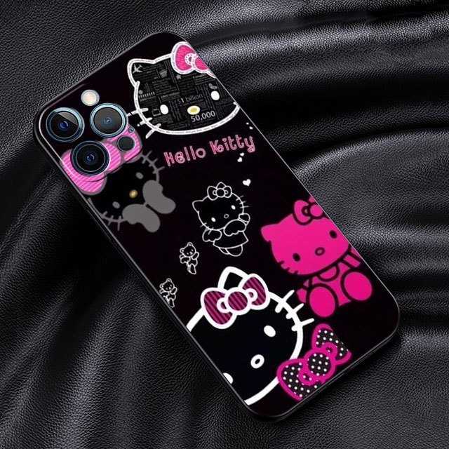 Phone Case For iphone 15 14 12 Pro 13 Mini 11 Pro Max SE XS X 8 XR 6s 7 14 Plus 5s Soft Cover Shell Hello Kitty Pink Cartoon Cat LXY