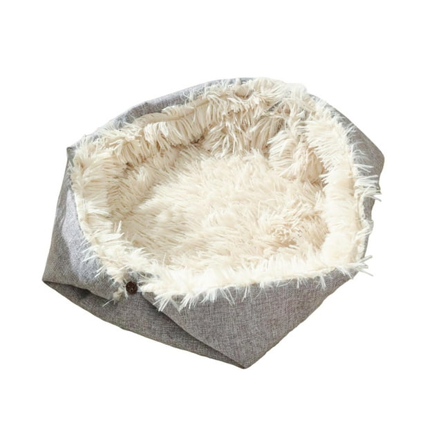 Cama para perros y gatos, cama para dormir para mascotas, portátil, moderna, para otoño e invierno, cojín grueso, colchón acogedor para mascotas, nido Felpa