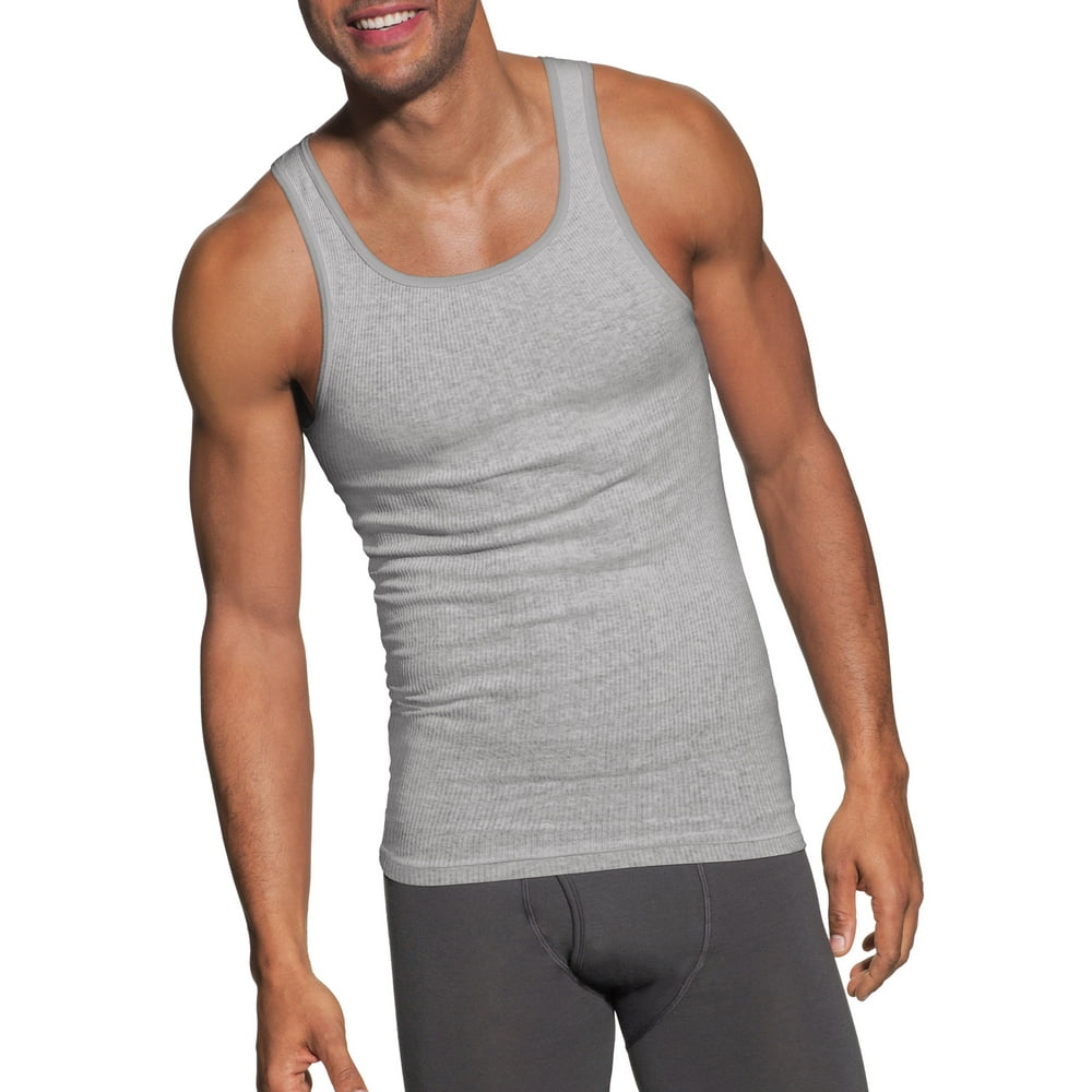 Hanes Men's ComfortSoft Assorted Colors Tagless Tanks, 5 Pack