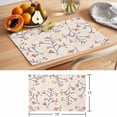 thumbnail image 6 of Floral Plants Placemats Set of 2, Delicate Orange Flowers Non-Slip Place Mats Washable Table Mats for Kitchen Dining Table Decorations Indoor/Outdoor, 6 of 9