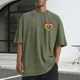 thumbnail image 1 of Ceisia Men Printed Casual Sports Washed Distressed Short Gift Sleeve Round Neck T-Shirt, 1 of 5