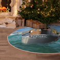 thumbnail image 5 of Sikiie Two Brave Cats Are Floating On The Sea Iceberg Nativity Christmas Tree Skirt, Jesus Christian Winter Holiday Tree Mat Decoration(30-48IN)36", 5 of 6