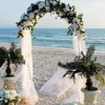thumbnail image 4 of 7.7 Ft Tall Indoor Outdoor Wedding Arch, White Metal Garden Arbor Backdrop Stand for Garden Center Wedding Party Decoration, 4 of 8