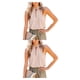 thumbnail image 3 of Qarigey Blusa sin mangas para mujer, camisa bonita para niñas, ropa de moda transpirable para baile de compras, Top elegante de verano blanco M Type10 NO10 Qarigey CBP251038, 3 of 5