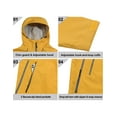 thumbnail image 7 of Little Donkey Andy Men's Waterproof Rain Jacket High-Perfomance Lightweight Rain Shell for Golf Hiking Golden XXL, 7 of 7